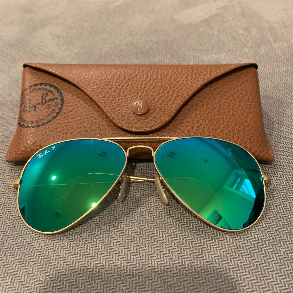 Ray-Ban Polarized Mirrored Aviators